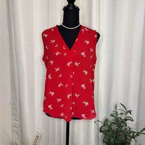 Vince Camuto Desert Bouquet V-Neck Blouse